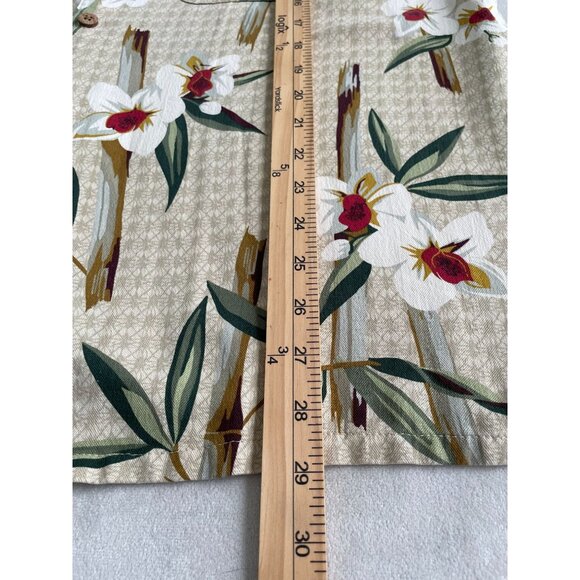 Island Republic XL Floral Hawaiian Shirt Silk/Cotton Short Sleeve Button Shirt - Picture 4 of 9